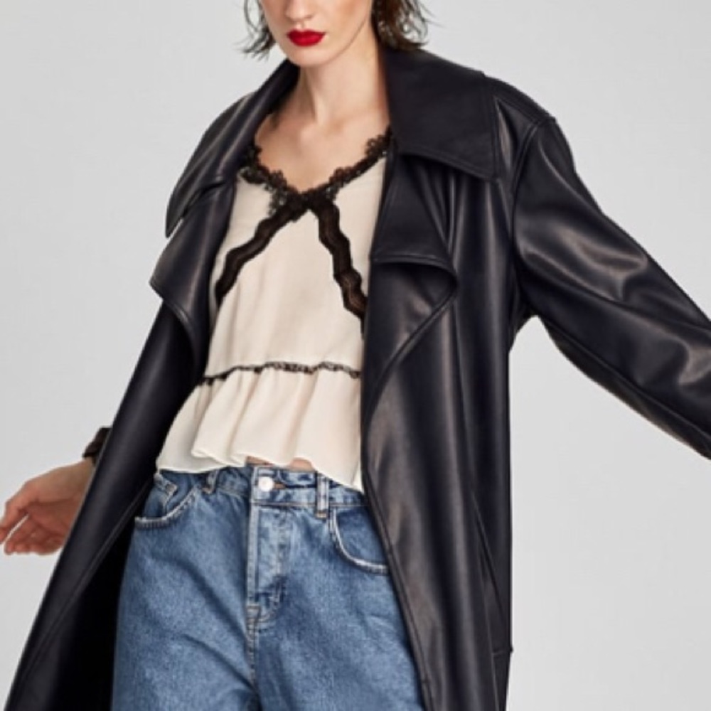Zara contrast lace blouse